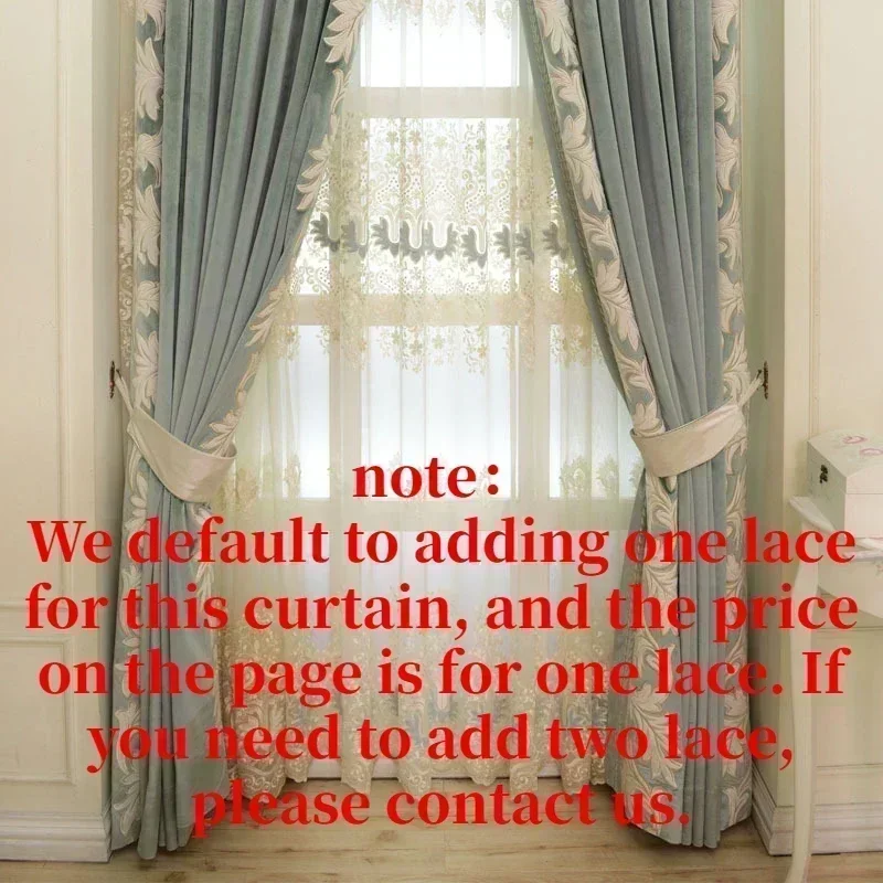 

Luxury Embroidered Curtains for Living Room Bedroom and Dining Room Green Blackout Curtains High Quality Window Draps Custom