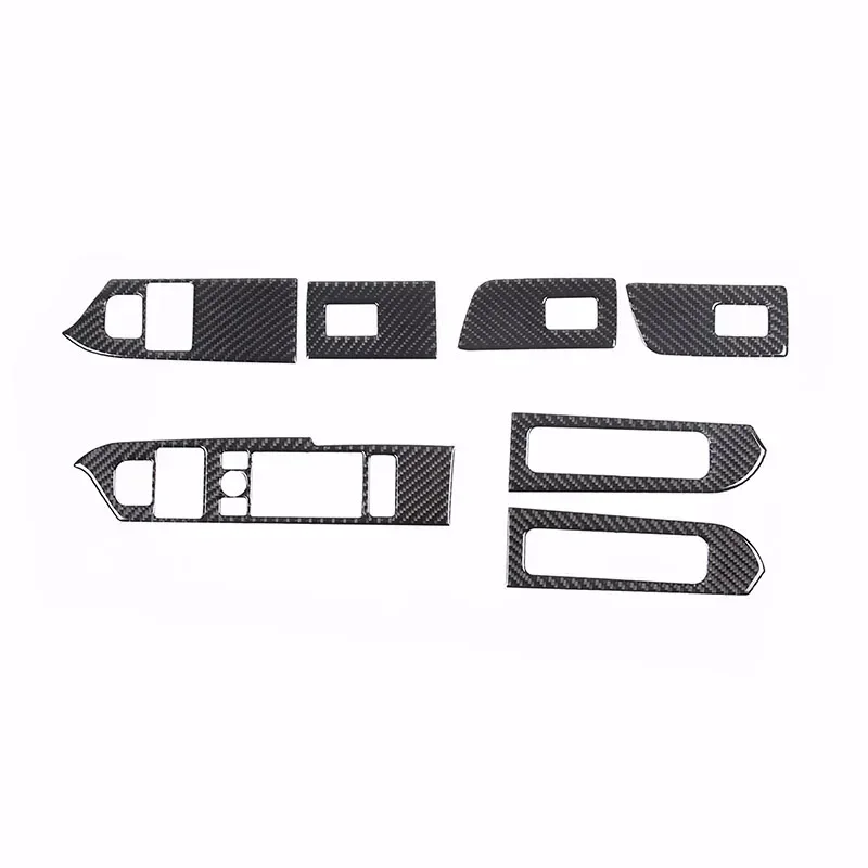 

For Land Rover Defender 110 2020-2024 Soft Carbon Fiber Car Glass Lift Frame Decorative Sticker Interior Accessories