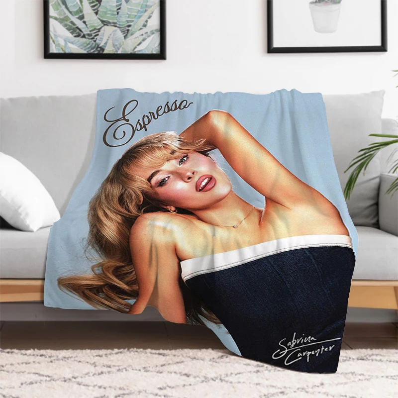

Modern Popular Singer Sabrina Carpenter Girl Gift Soft Plush Blanket,Flannel Throw Blanket for Living Room Bedroom Bed Sofa