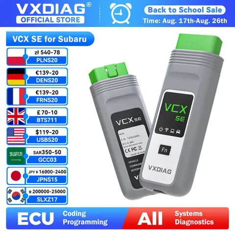 VXDIAG VCX SE for Subaru SSM3 Car OBD2 OEM Full System Diagnostic Scanner SAE J2534 Smart Key Programming Coding Lifetime Update