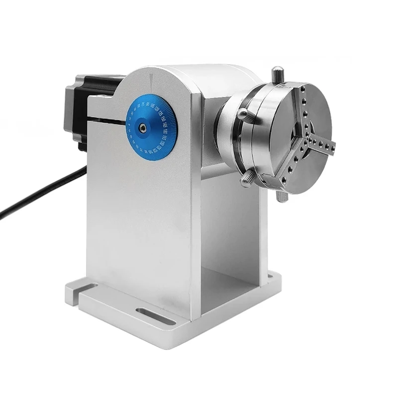Ring Jewelry Rotary Axis With Spring Clamp Jig For CNC Router Fiber Laser Carving Marking Engraving Machine Use