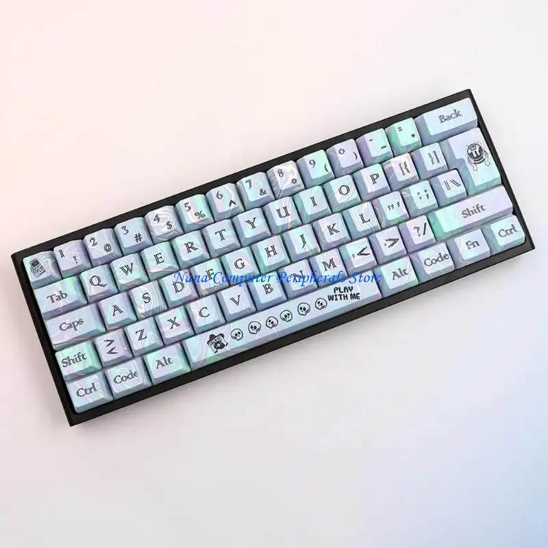 

F68C 112PCS Keycaps 5-сайд Thermal-Subbed Keycap Mayout ANSI для 61/87/104/108 МЕХАНИЧЕСКАЯ КЛАЙСКА