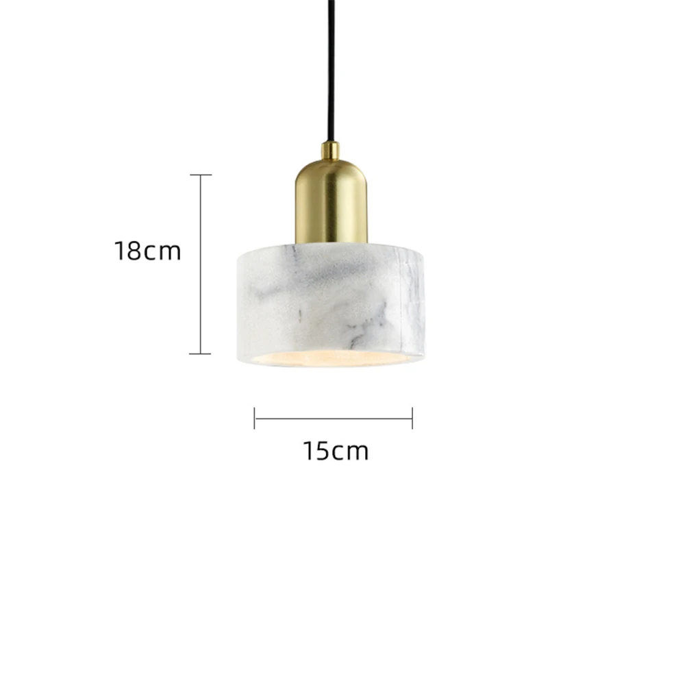 Imagem -05 - Pequeno Mármore Única Cabeça Lustre Nordic Bedroom Bedside Lamp Minimalista Luz Minimalista Postmodern Restaurante Lâmpada Mesa de Jantar e Bar