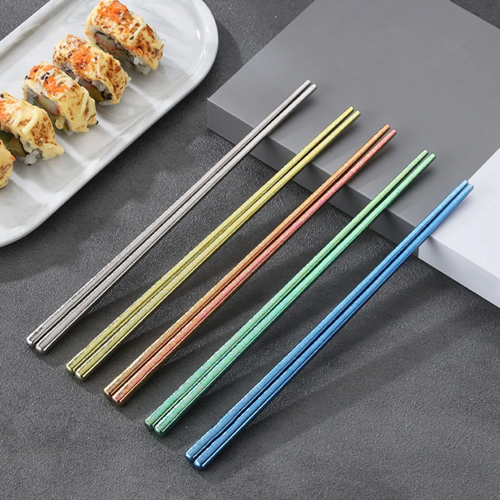 

1 Pair Portable Ti Chopsticks Colorful Gift 235mm Camping Cooking Supplies Tools For Outdoor Camping Picnics Barbecues Home