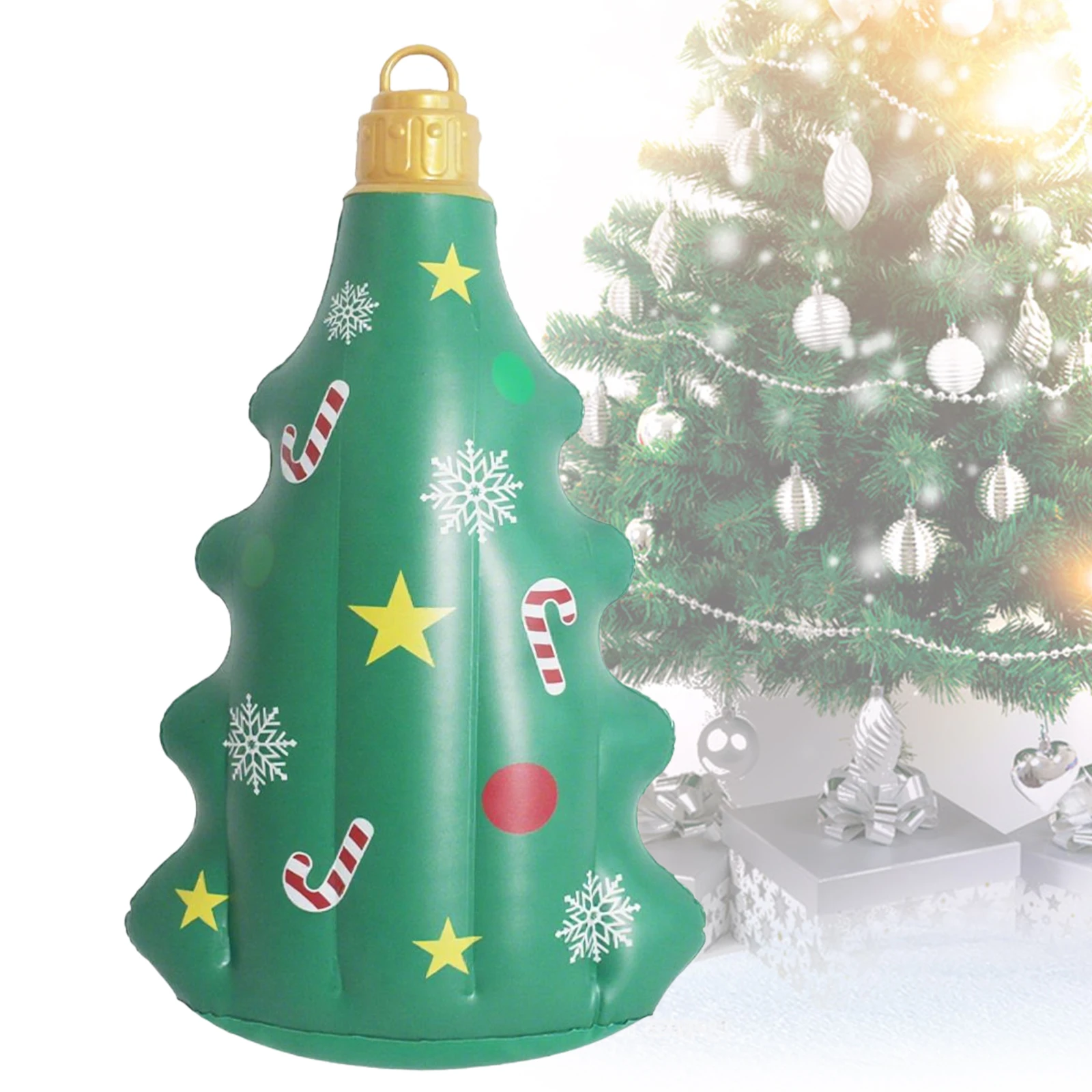 

PVC Blow Up Ball Multi-Purpose Large Xmas Decotative Ball Waterproof Flocking Decoration Ball for Yards Lawns Porches Gardens
