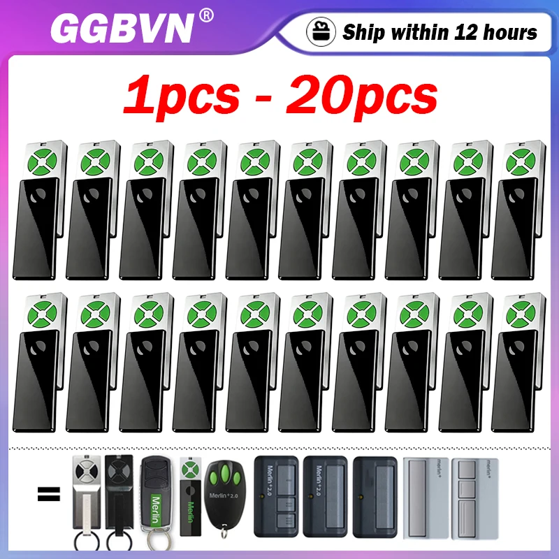 

New Merlin Security+ 2.0 E960M E950M E940M E943M E940M Automation Garage Remote Control 433.30 / 433.92 / 434.54MHz Billion Code