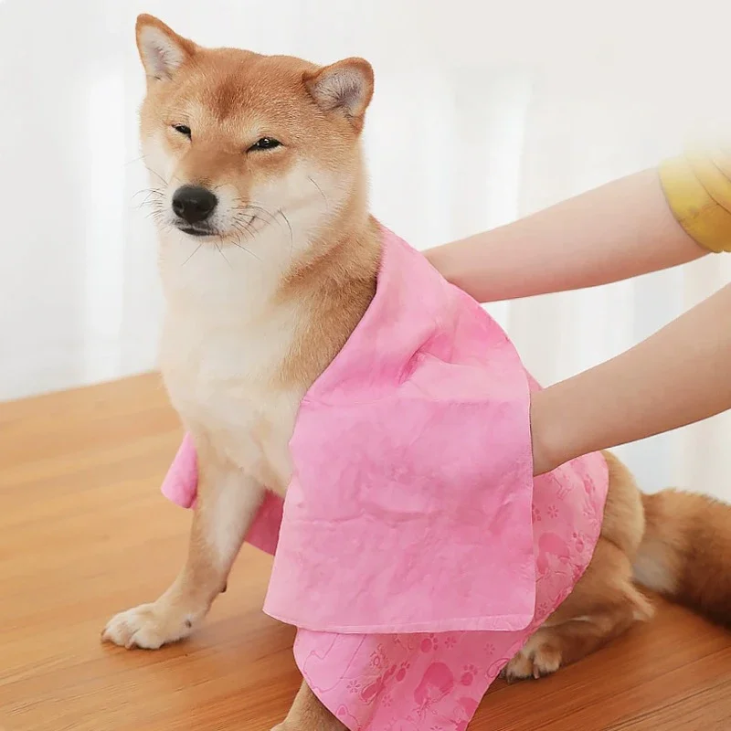 66x43cm Pet Cleaning Product, Dog, Cat, Bath, Hair, Car Wash, Large Imitation Deerskin Towel, Water-absorbing Quick-drying Towel
