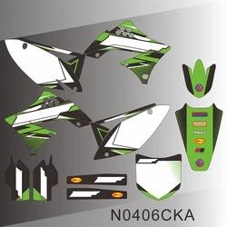 For Kawasaki KXF450 KX450F KX 450F 2009 2010 2011 Full Graphics Decals Stickers Motorcycle Background Custom Number N0406CKA