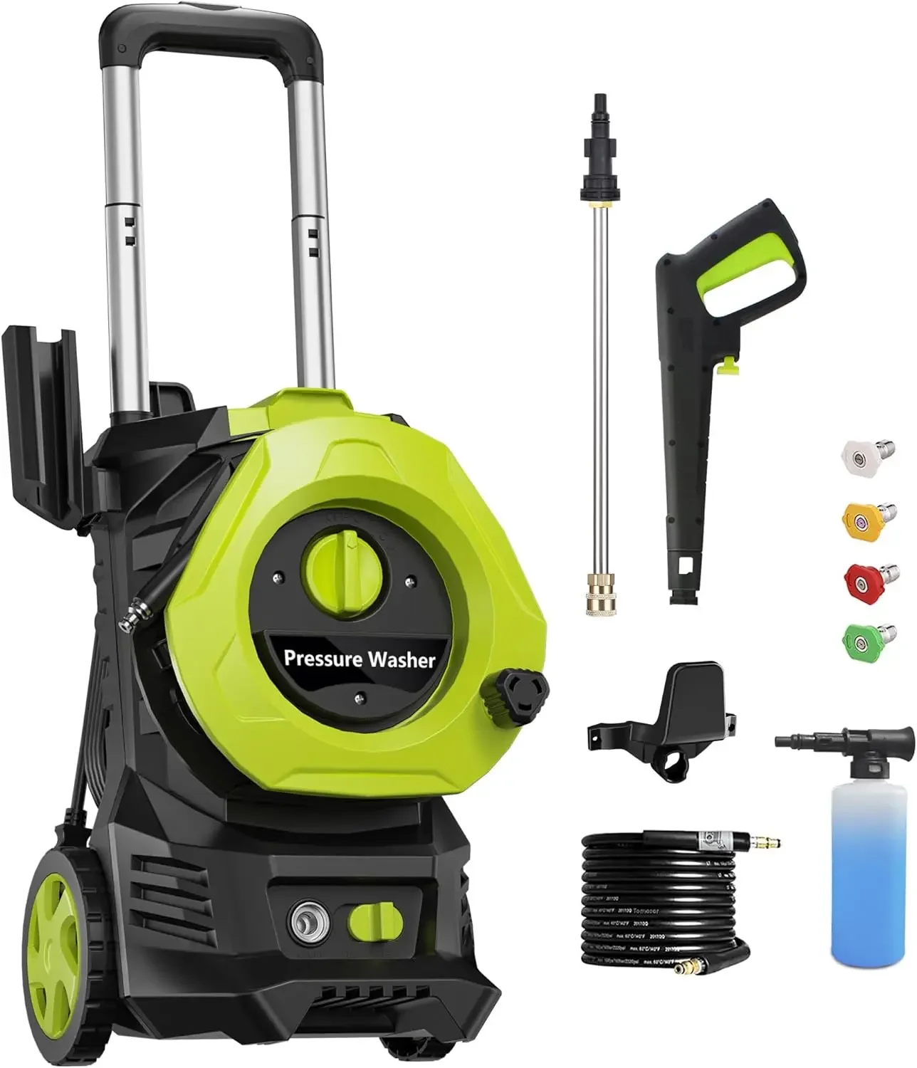 Electric Power Washer with 25 Feet Hose,16.4 Feet Power Cord, Car Wash Machine Blue Ideal