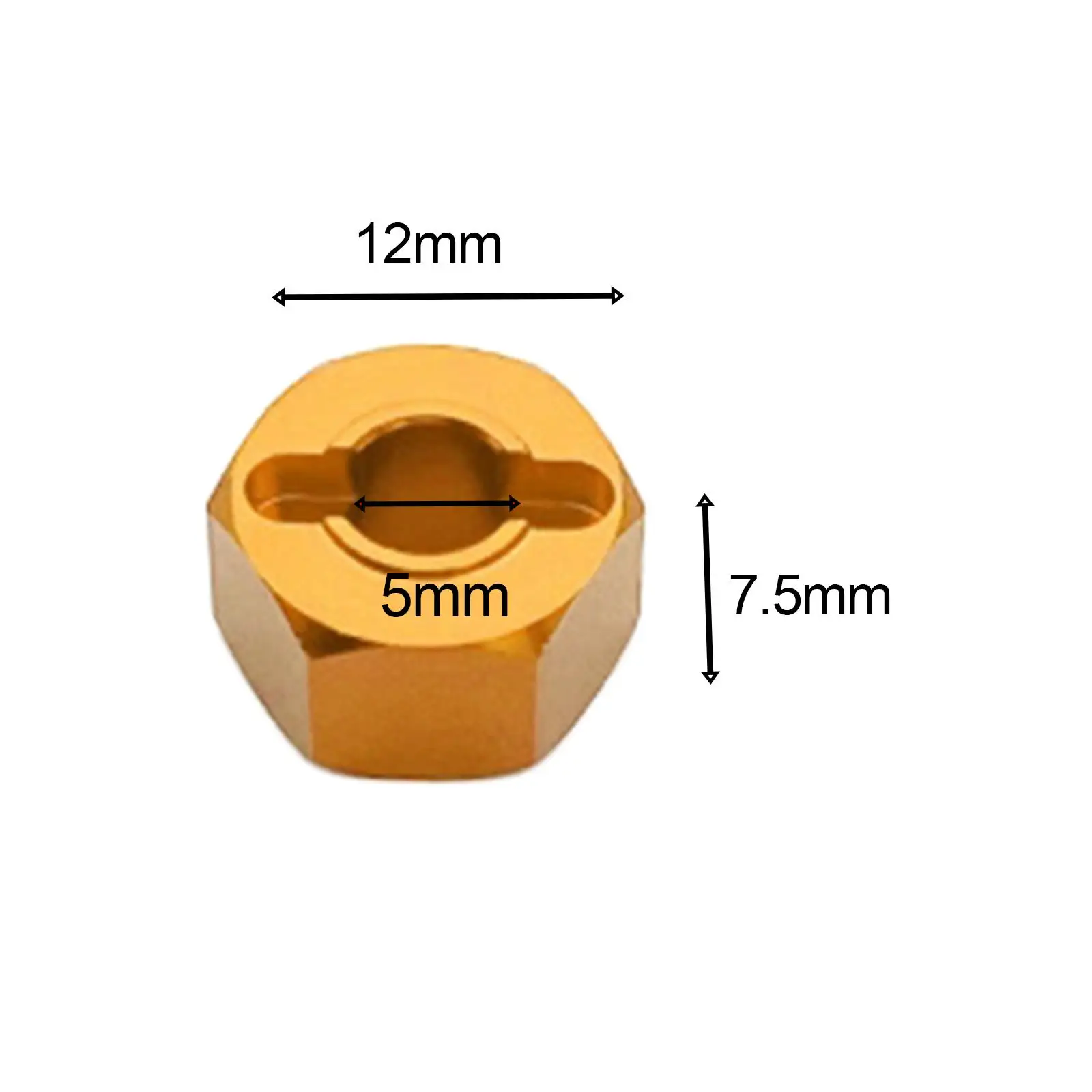 RC-Radnaben-Sechskantadapter aus Aluminiumlegierung, 12 mm, langlebig, DIY-Upgrades für RC-Car 16207, 16208, 1/16 LKW-Zubehör