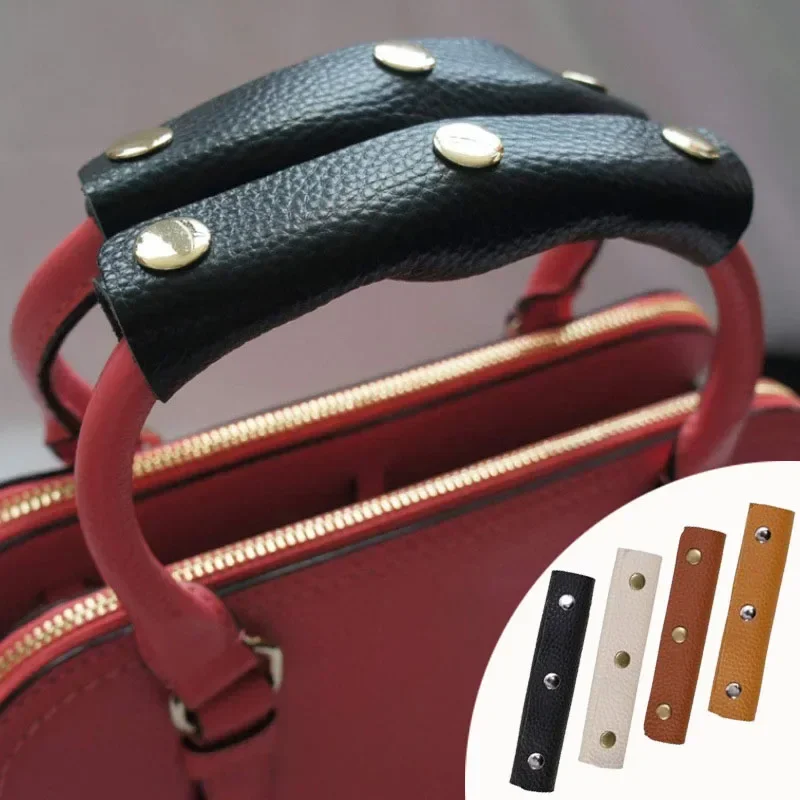 2pcs Bag Shoulder Strap Stroller Anti-stroke Leather Cover Luggage Handle Wrap Bag Handle Protective Luggage Suitcase Grip