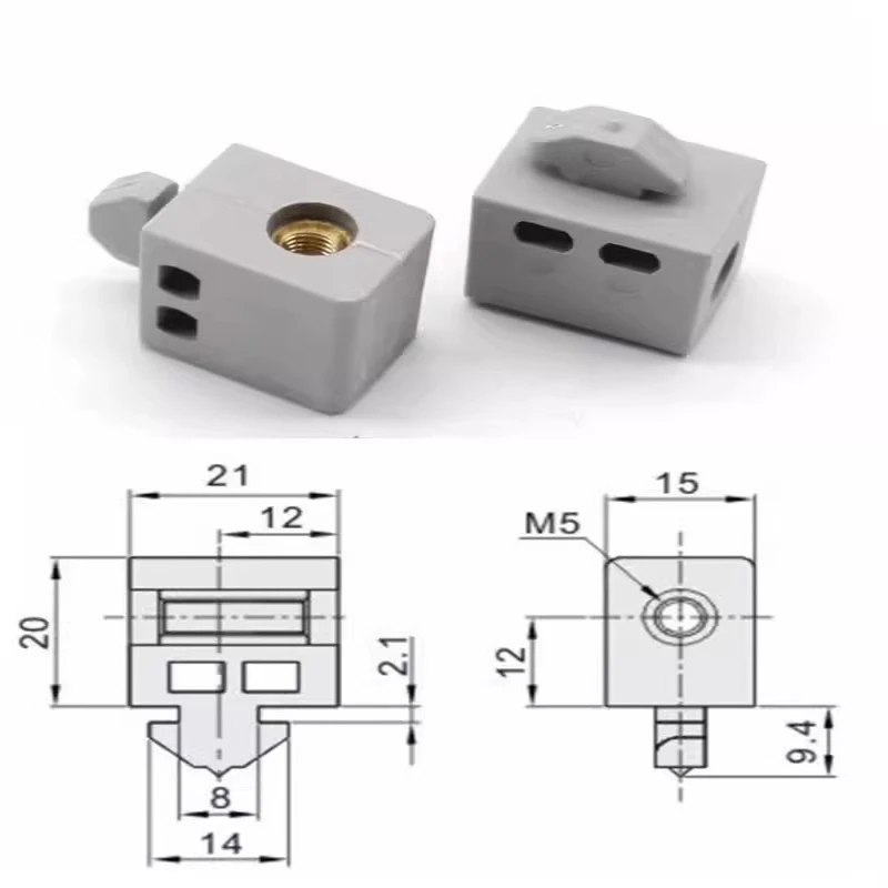 5PCS aluminum profile spacer connecting block European standard 3040 baffle fixing part