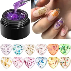 Mtssii Floral Gel Varnish Fairy Nail Gel Polish Dried Flowers Design Gel Lacquer Semi Permanent Soak Off UV LED Gel Nail Polish