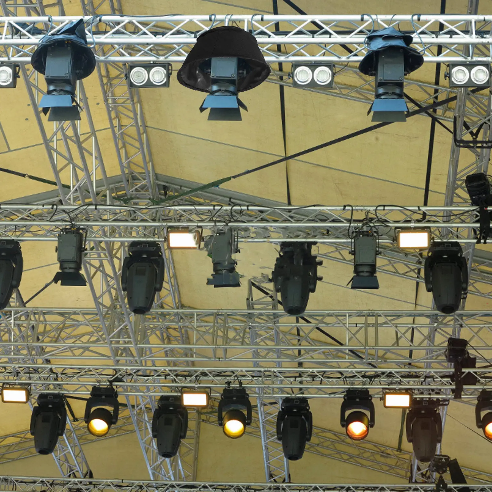 Waterproof LED Stage Light Rain Cover for Moving Head Lights – Transparent Outdoor Weatherproof Protector with Easy Installation