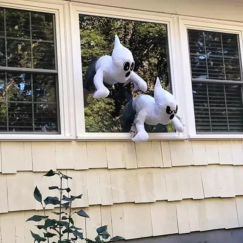 

2023 Halloween Window Crashing Ghosts Halloween Window Decoration Broken Window Ghost for Indoor or Outdoor Party Decoration