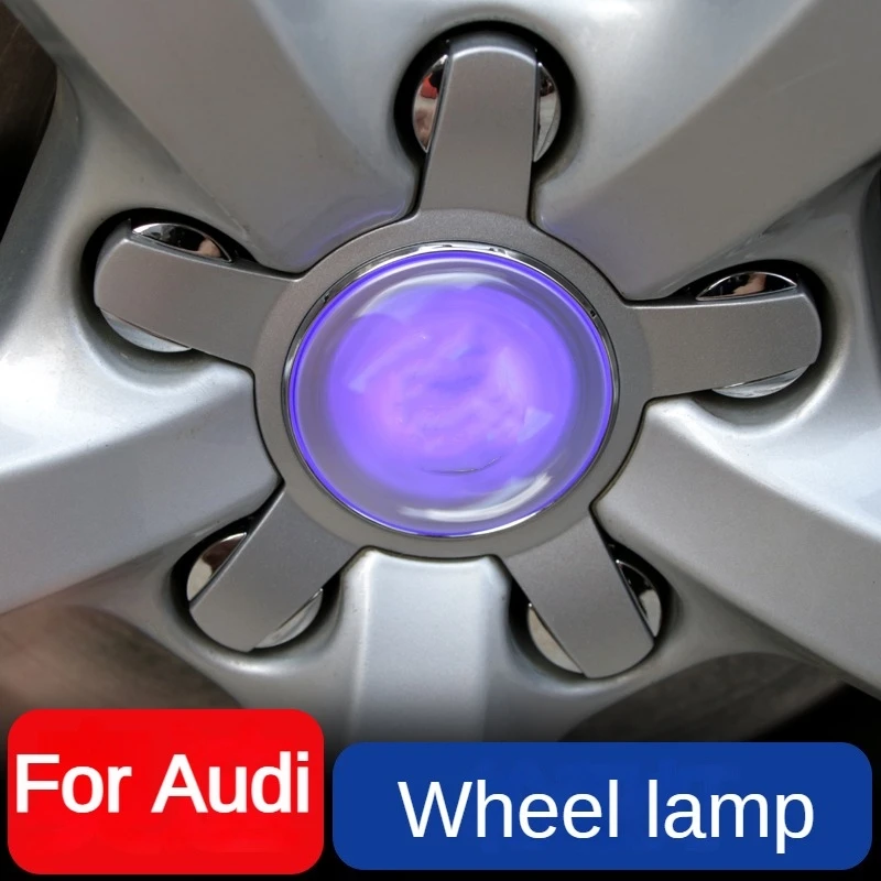 For Audi Wheel Hub Center Cover Magnetic Levitation Wheel Hub Light Fit A3 A4 A5 A6 A7 A8 Q3 Q5 Q7 S6 R8 TT