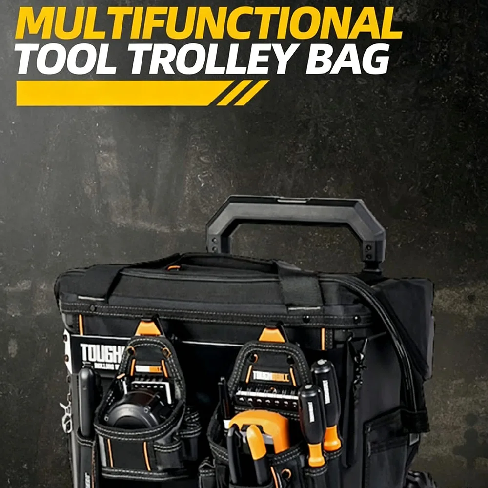 Waterproof Trolley-Style Hard-Bottom Tool Bag with Opening Handle 14inch 22inch Trolley Case