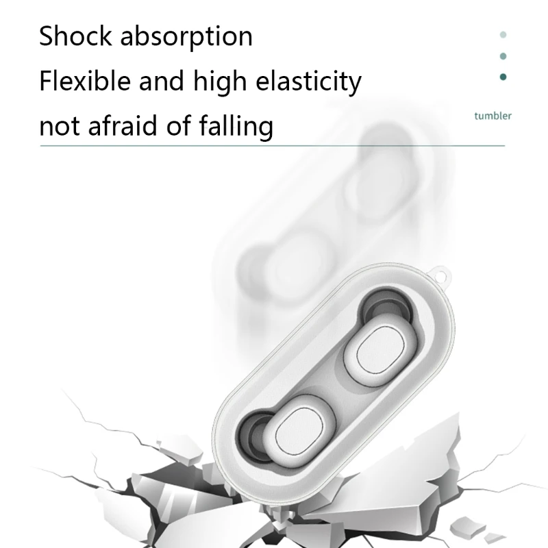 Untuk QCY T1C Penutup Pelindung Headset Bluetooth Nirkabel Penutup TPU Transparan Kulit Lunak Tahan Gores