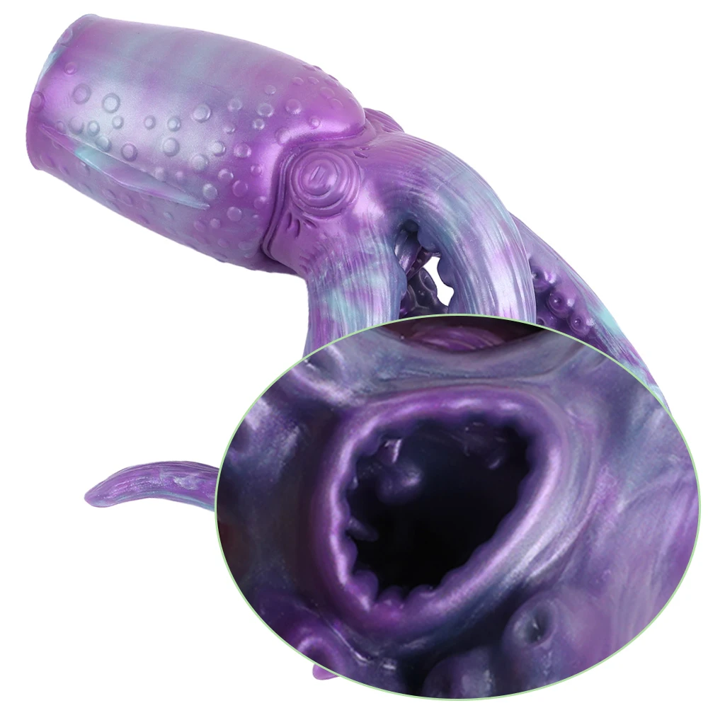 GEEBA Masturbador Masculino de Silicona Suave con Forma de Vagina Realista, Copa Masturbadora de Bolsillo, Tapón Anal de Tentáculos, Juguete Sexual para Adultos