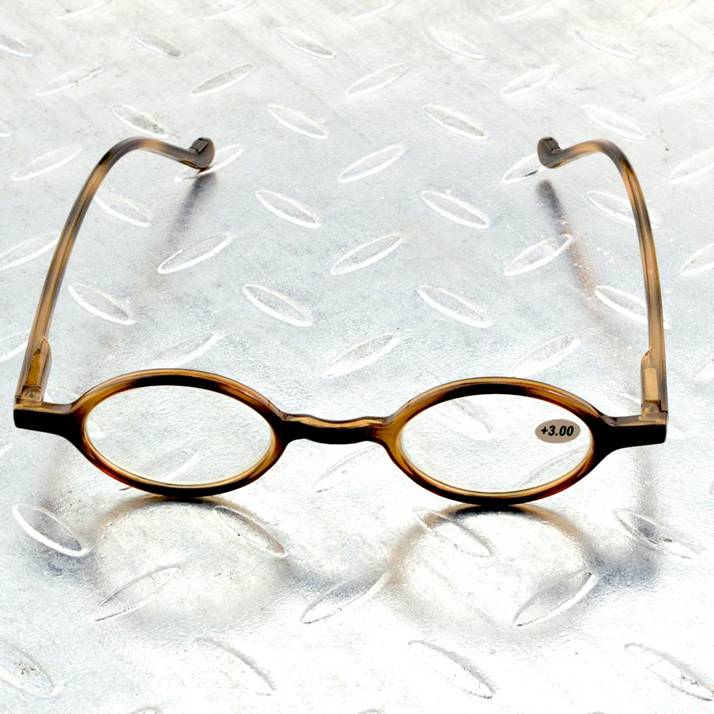 Mini Leopard Print Handcrafted Round Retro Frame Spring Temple Fashion Women Reading Glasses +0.75 +1 +1.25 +1.5 To +4