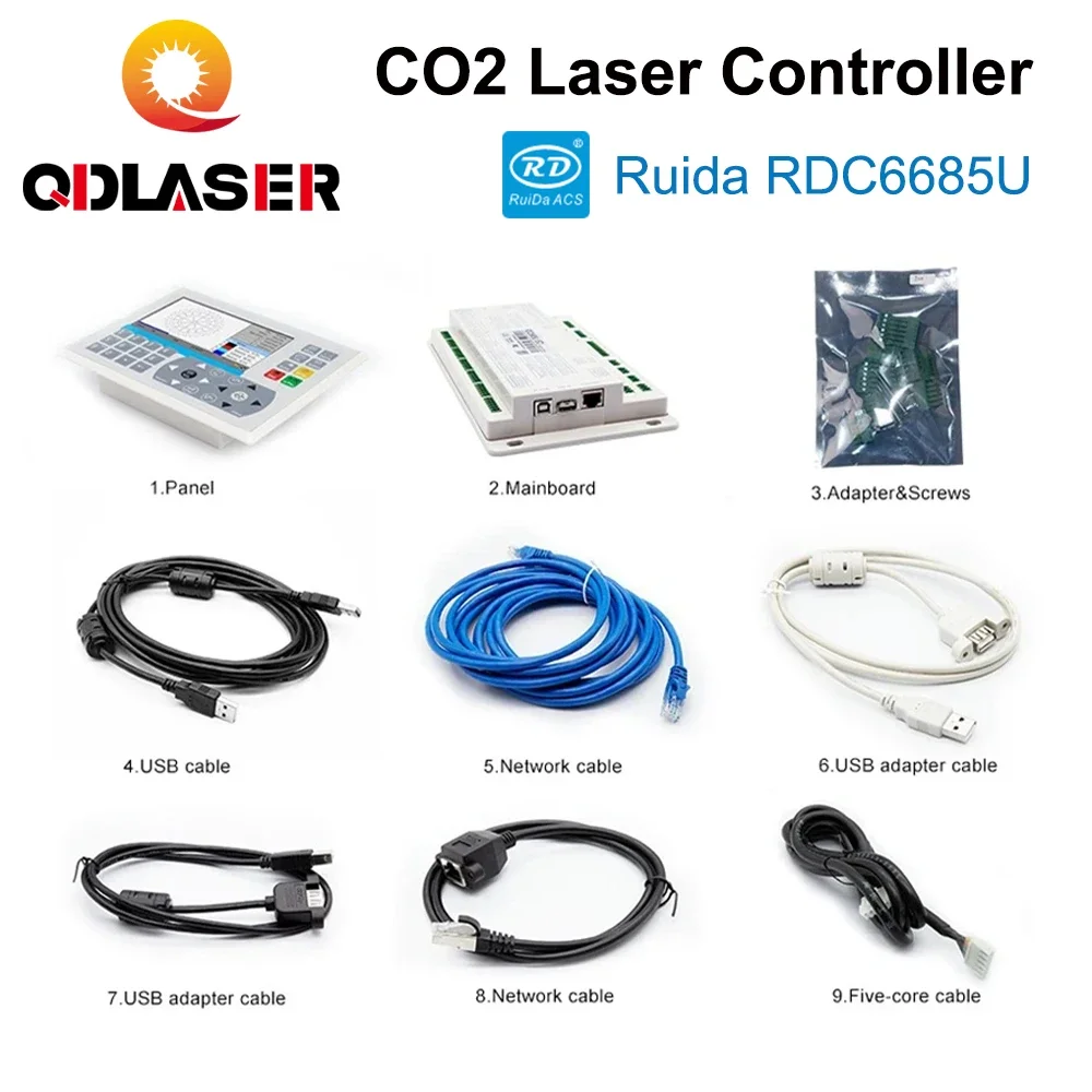 Ruida RDC6685U DSP Controller CO2 Laser Motion System Upgrade Replace RDC6442U RDC6445U Engraver Cutter Parts
