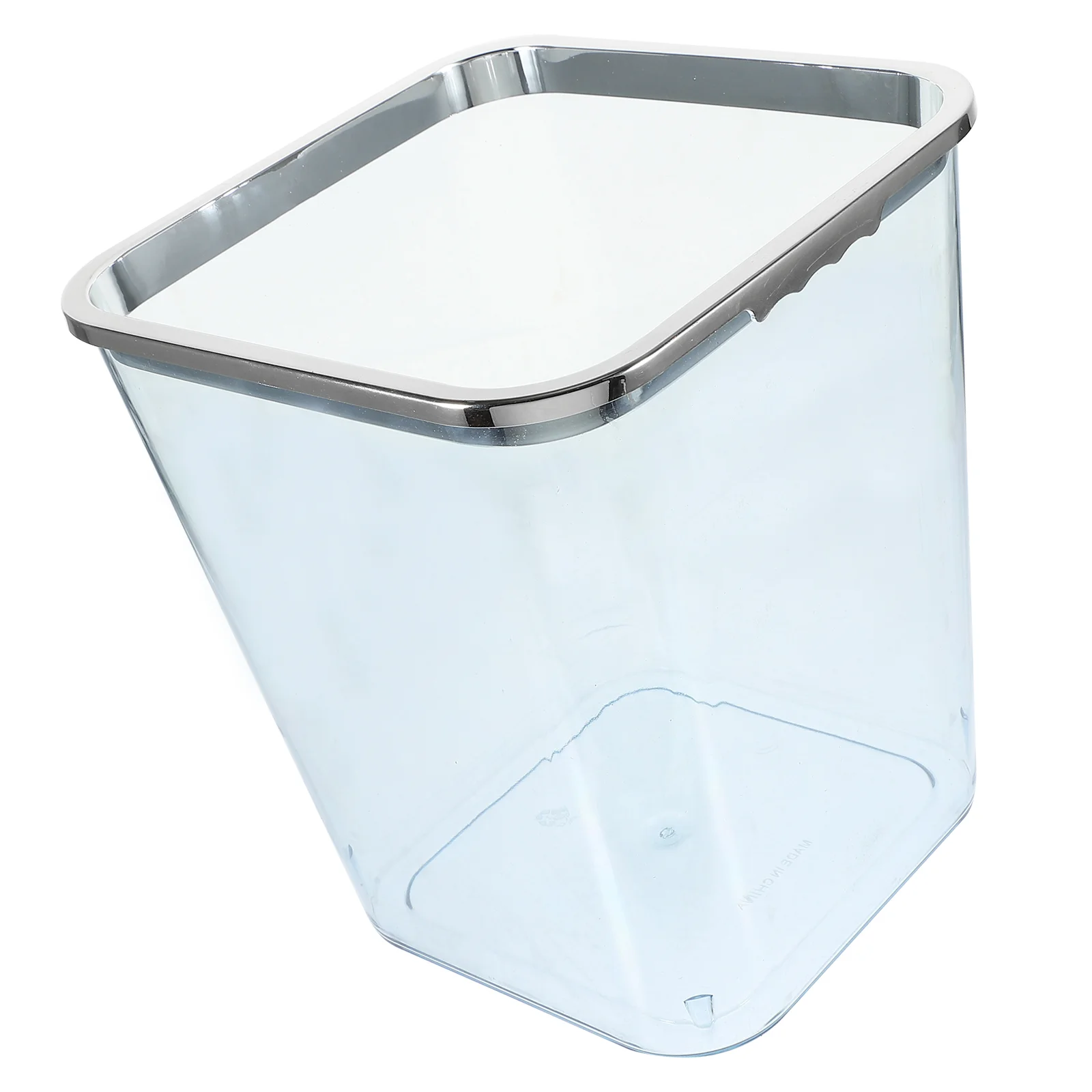 

Clear Trash Can Square Wastebasket Large Garbage Bin Decorative Rubbish Can Wastepaper Container