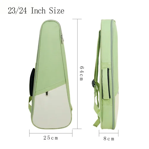 Imagen 2 del producto Bolsa para guitarra hawaiana para ukelele de 23/24/26/27 pulgadas, bolsa impermeable de algodón serie Rainbow, tela Oxford con accesorios para ukelele de algodón