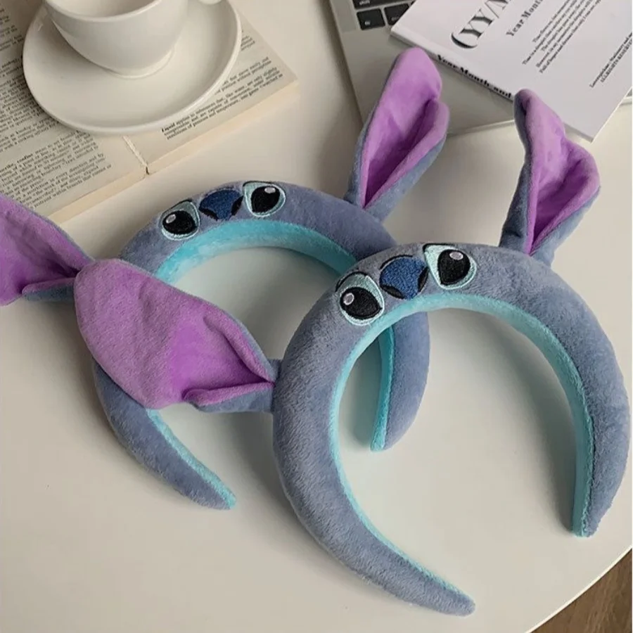 Diadema de felpa con puntadas encantadoras, aro para la cabeza con puntadas de dibujos animados de Anime, adecuado para mujeres, tocados de fiesta, 1 ud.