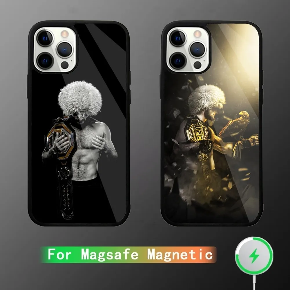 KHabib Nurmagomedov Phone Case For iPhone 15,14,13,12,11,Plus,Pro,Max Mini Magsafe Magnetic Wireless Charging