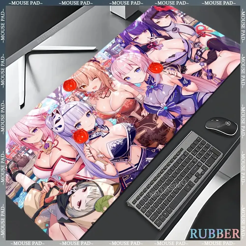 

Mouse pad large anime girl game accessories keyboard desk mat computer PC game cabinet carpet rubber non-slip mouse pads carpet