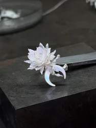 Tan Moon Flower Open Ring Classic Style For Women Jewelry Accessories Party Gift For Girlfriend