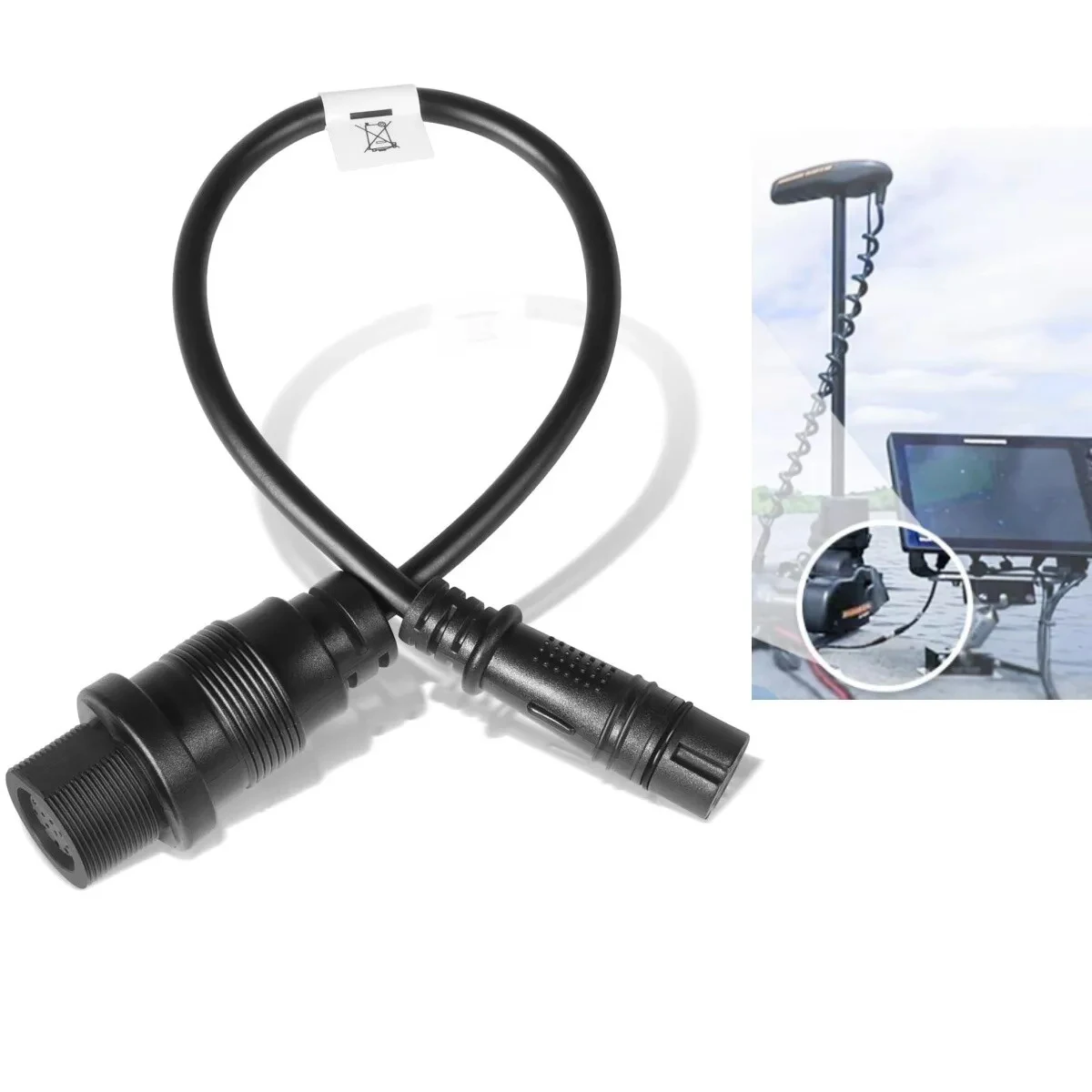 TM 1852078 MKR-DSC-15 DSC Transducer Adapter Cable/8-PIN Adapter Cable for Lowrance Fish Finders and Minn Kota Motor