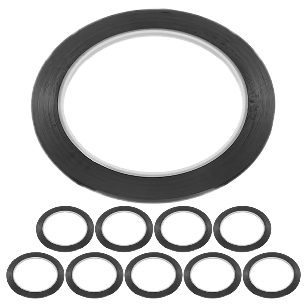 

10Pcs Black Whiteboard Edge Tape Insulation High Temp Resistant Ultra Thin Aesthetic Easy Peel Stick Grid Lines Office Use