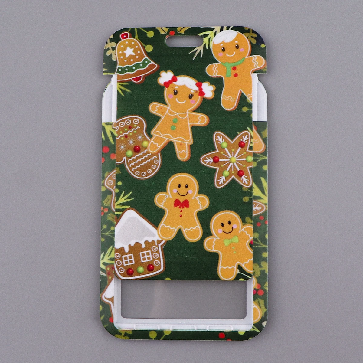 LLavero de identificación de crédito con cordón de comida navideña, llavero de cubierta de tarjeta de visita de autobús, Banco de viaje para estudiantes