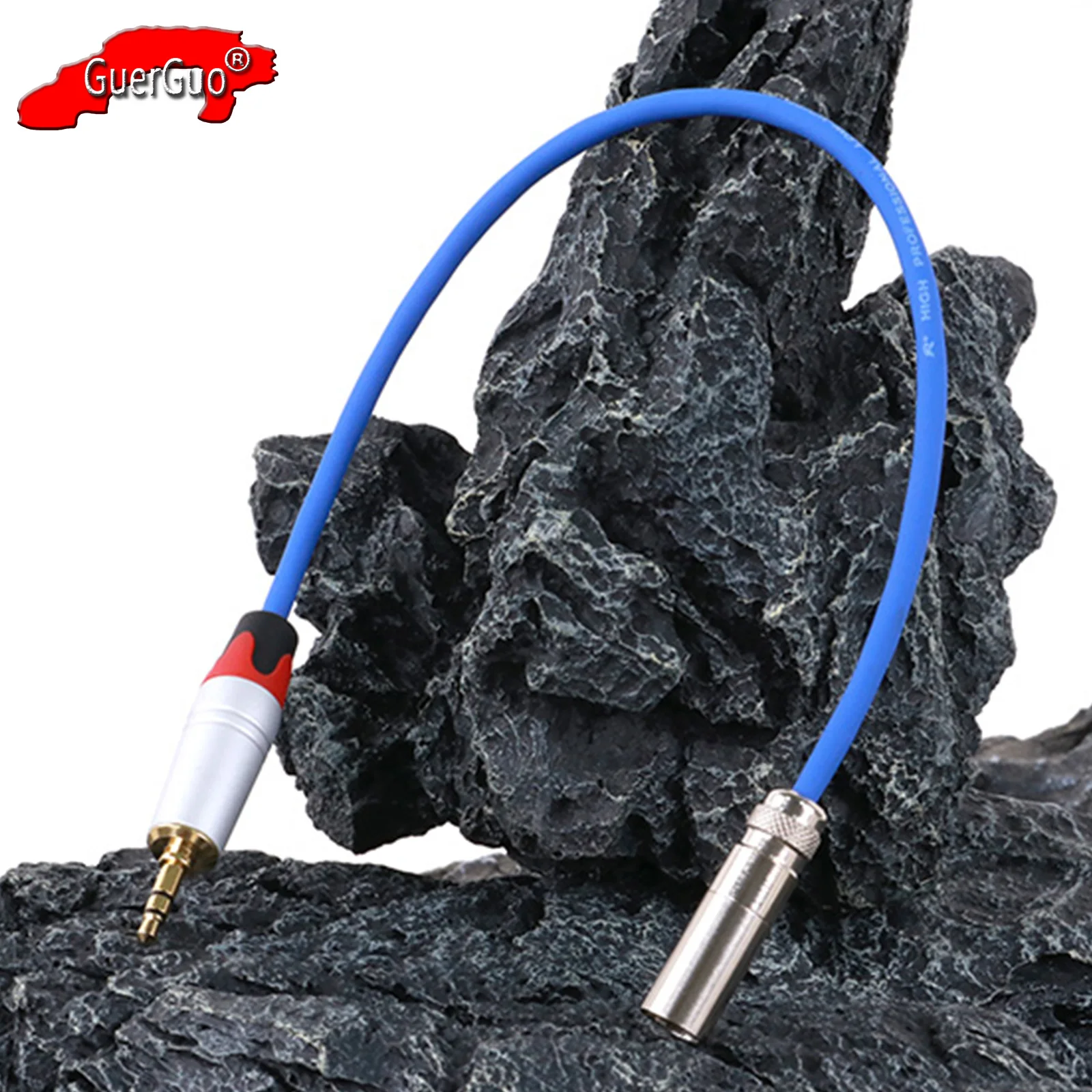 

Mini 3Pin XLR to 3.5mm Plug Stereo Audio 1/8" TRS 3.5mm Male Jack to Mini XLR Male Adapter Cable for Camera Headphone Converter