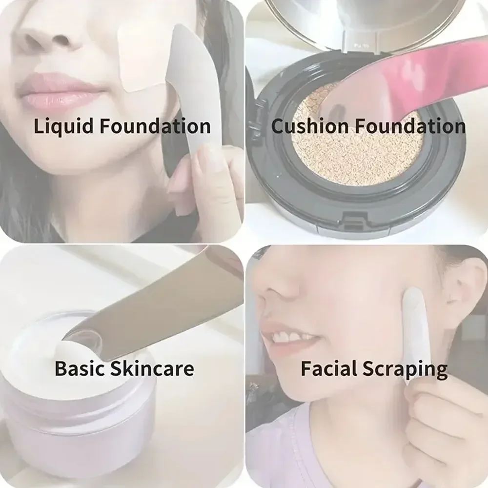 ステンレス鋼メイクスパチュラ混合スティックファンデーションブラシセットアイシャドウクリーム顔料混合ツール顔輪郭ブラシツール