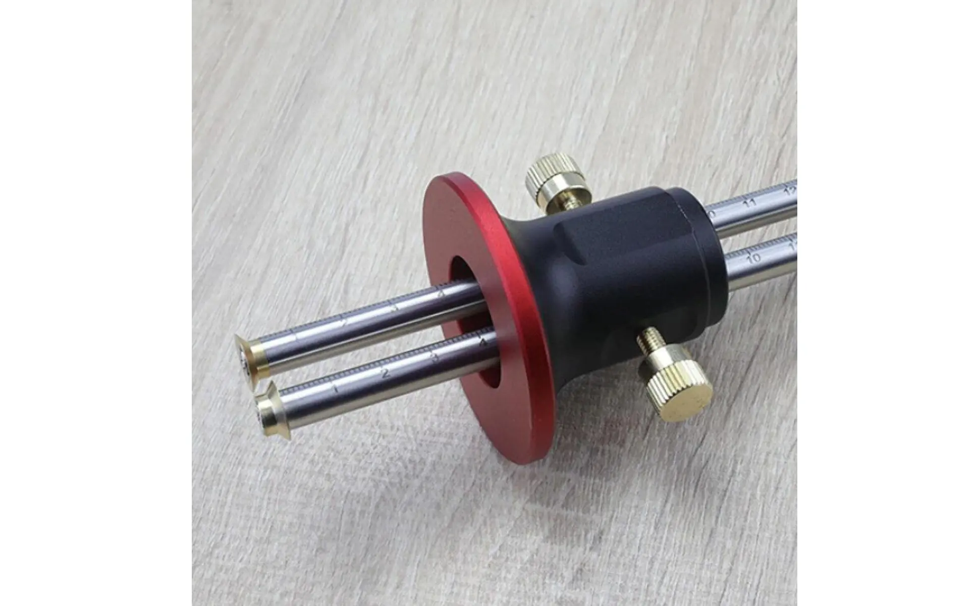 Twin Head Marking Gauge Clear Scale Carpentry Scribing Tool Parallel Line Scriber Sturdy Construction for DIY Hobbyists Twin Head Marking Gauge Clear Scale Carpentry Scribing Tool Parallel Line Scriber Sturdy Construction for DIY Hobbyists