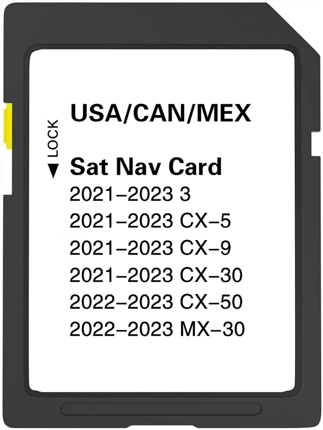 

SD-карта с GPS-навигацией TD2K-66-EZ1 для 2021-2023 3/CX5/CX9/CX30, 2022-2023 MX30/CX50, карты США/CAN/MEX