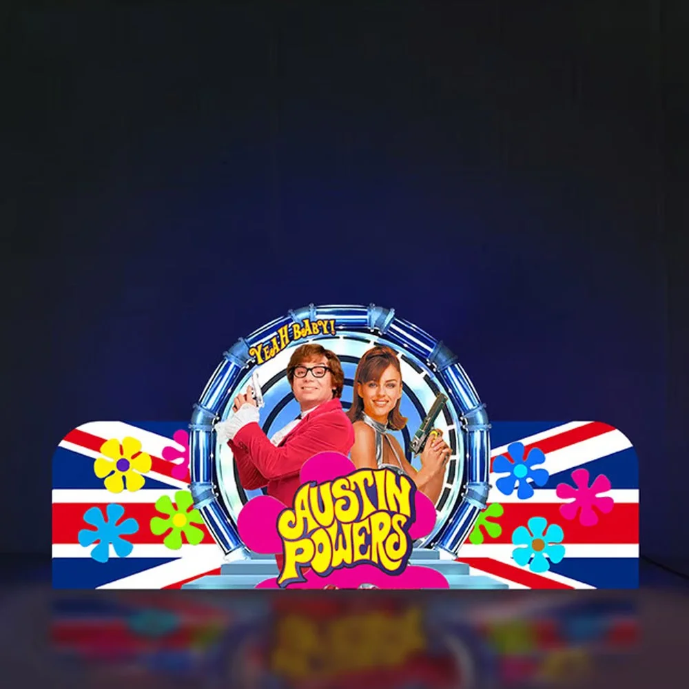 Austin Powers Pinball Topper for Pinball Machine 3D Printed Lightbox Usb Powered & Full Dimmable Game Decor