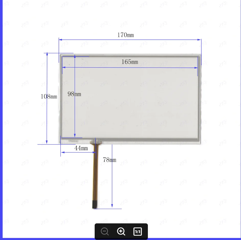 

ZhiYuSun 170*108 мм, совместимый дисплей, новые резистивные сенсорные экраны, 7 дюймов, 4 линии 170*108