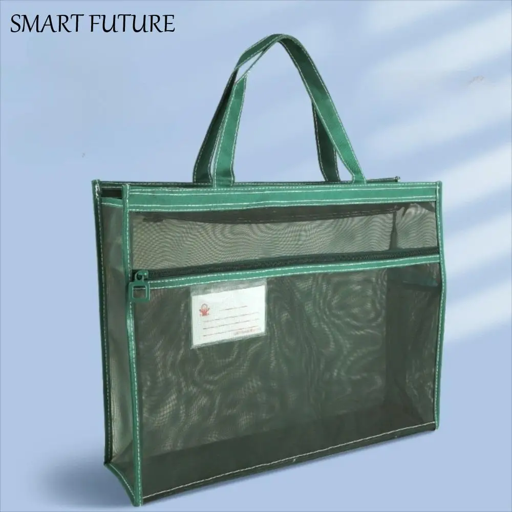 

Легкая сумка на молнии формата А3, креативная холщовая сумка для документов, книг, сетка с ручкой, сумка для хранения книг, сумка для хранения произведений искусства