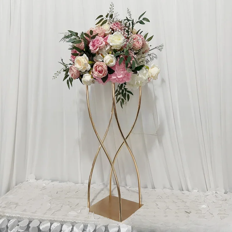 

Hot-selling new wedding decoration props wrought iron flower stand ornament wedding main table center decorative flower device r