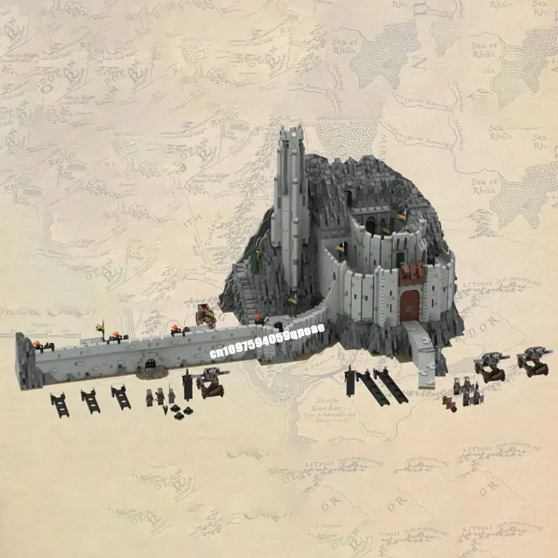 인기 15775피스 반지의 제왕 영화 시리즈 Moc38478 헬름 딥 모델 맞춤 퍼즐 DIY 창의력 아이디어 어린이 장난감 생일 선물