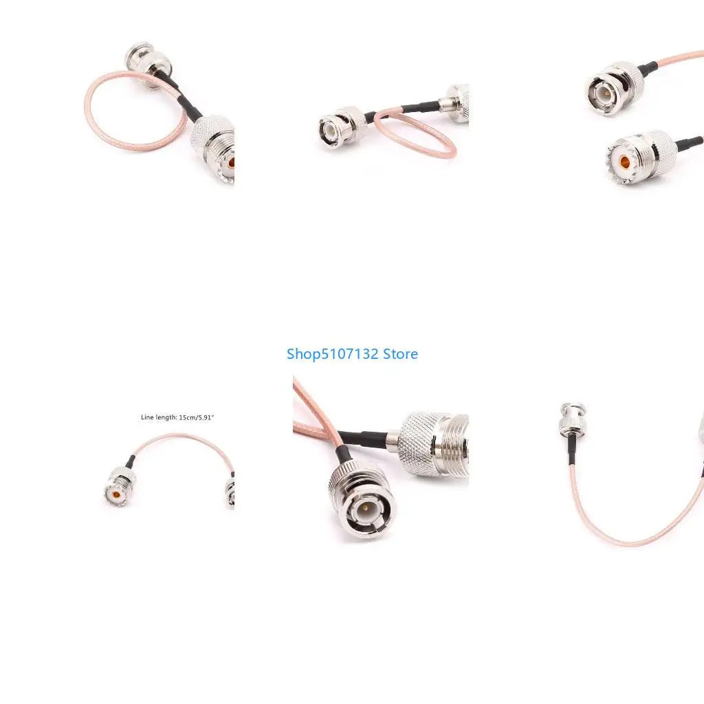 87HD UHF SO239 Female To BNC Male RG316 Pigtail Cable 15cm Radio Coaxial Antenna Cabl