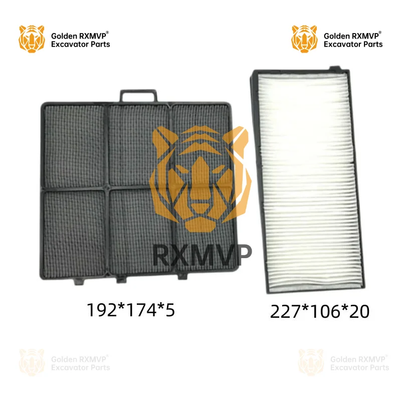 Excavator air-conditioning filter Hyundai R215 225 305 375 485 500 260-7 air conditioning filter inside and outside filter grid