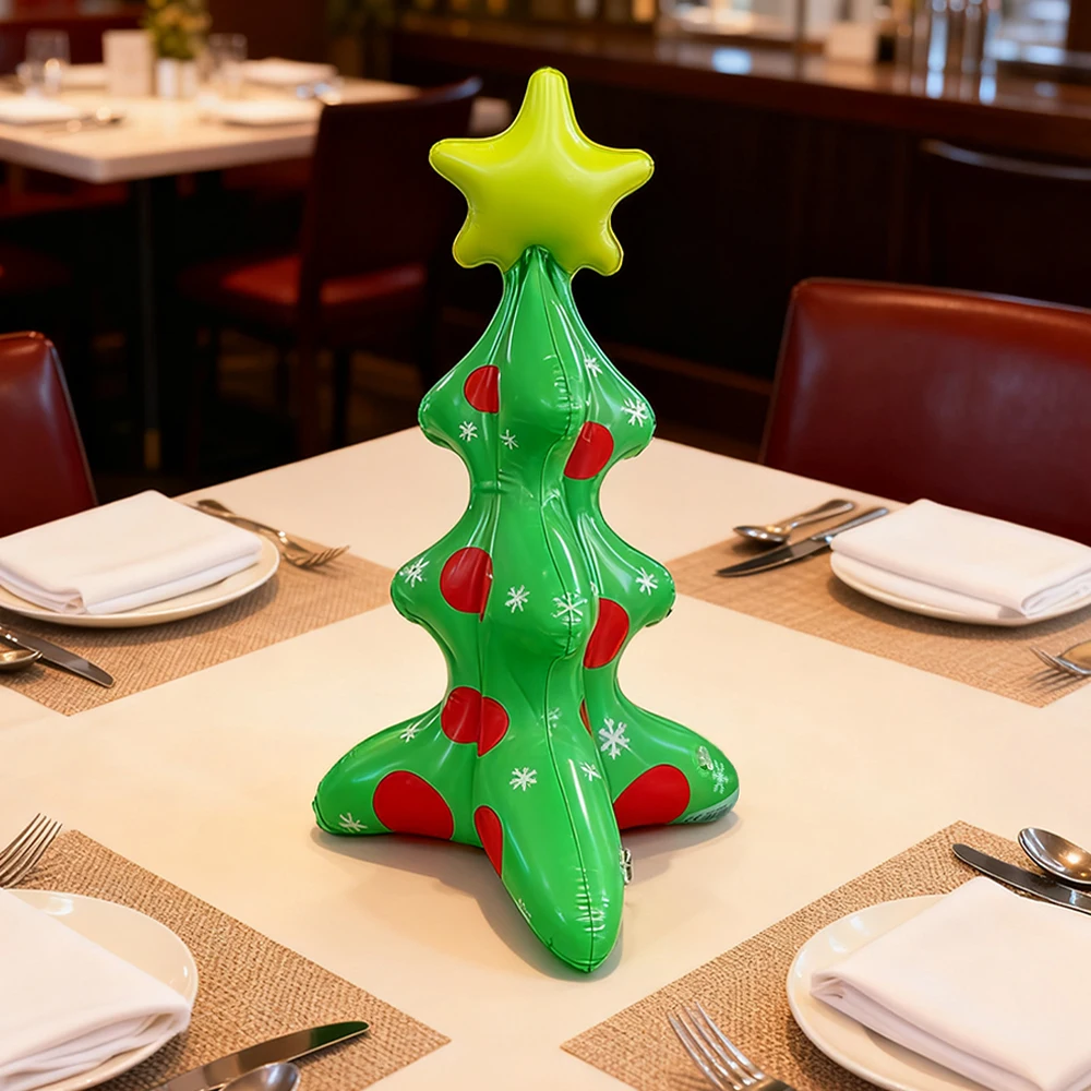 1-delige PVC kerst opblaasbare staande kerstboom buiten vakantie decoratie feestelijke benodigdheden 3D-basis inbegrepen
