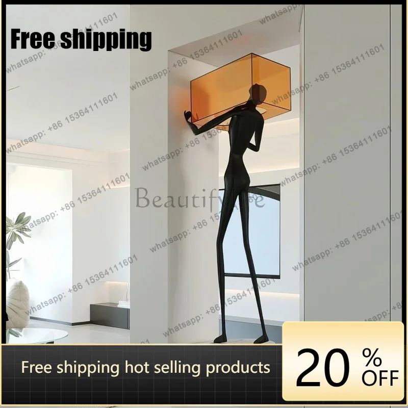 Abstract sculpture ornament hotel installation lobby humanoid creative art large shopping mall decoration floor