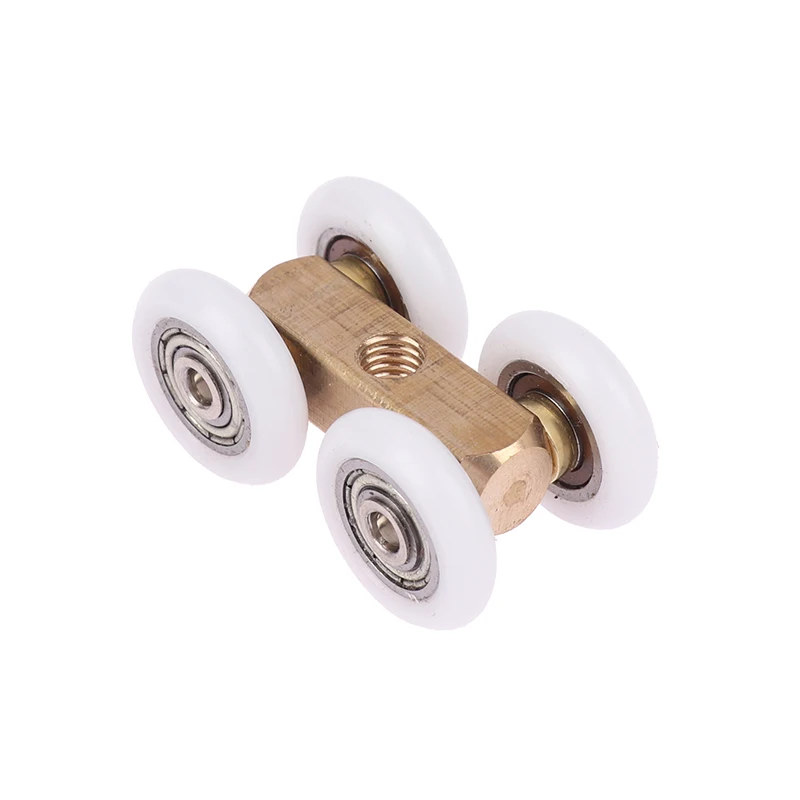 1pc Shower room copper four-wheel hanging pulley roller for bathroom glass slide door waterproof bearing crane toilet door