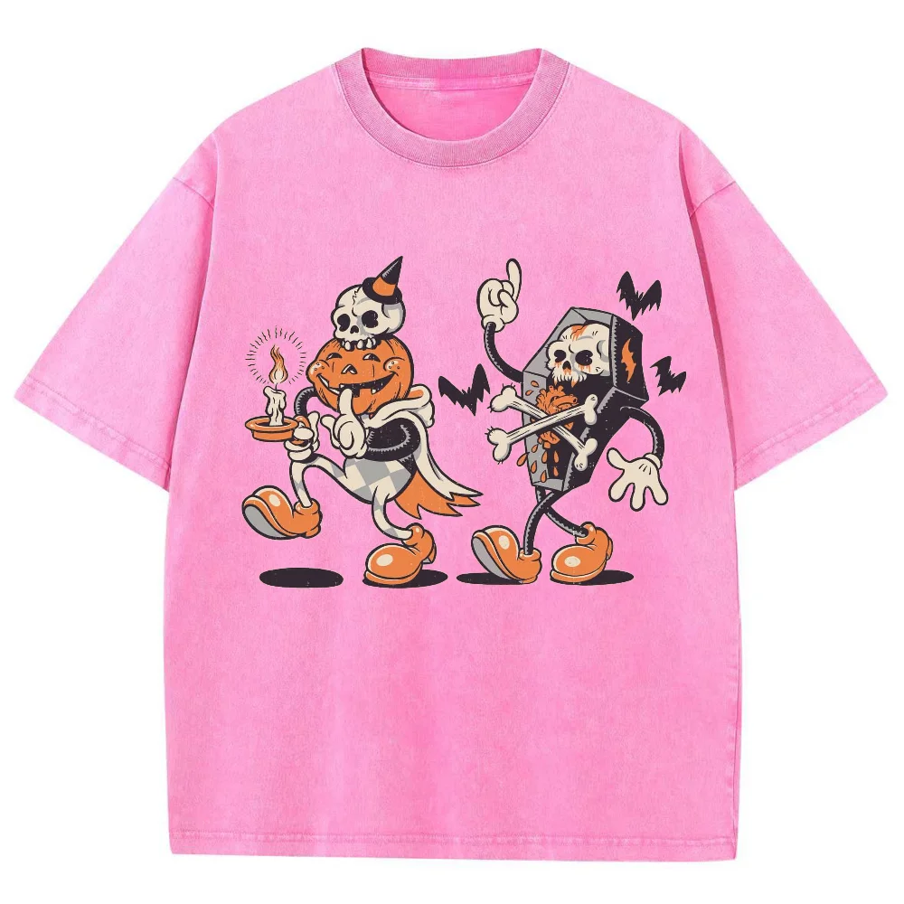 ユニセックス半袖Tシャツ,ハロウィーン,カボチャの色,カジュアルなデザイン