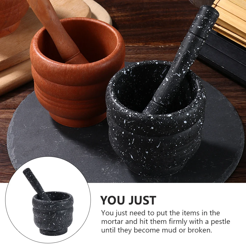 1 set Manual Garlic Set Plastic Masher For Pills Spices Kitchen Tool Crushing Device Garlic Grinding Bowl